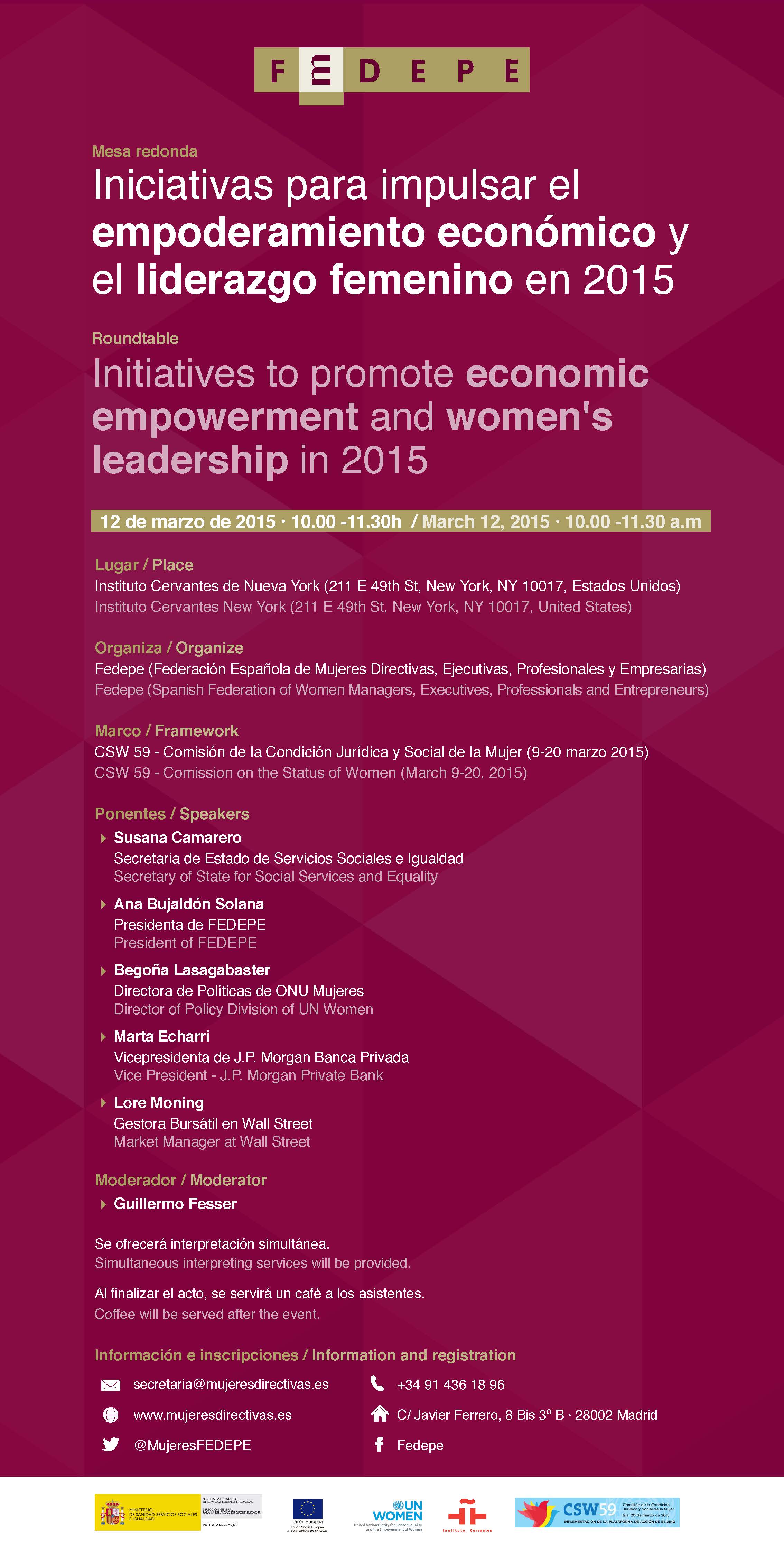 ONU MARZO 2015 Flyer imagen