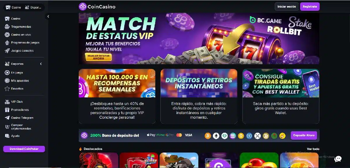 CoinCasino - Análisis detallado de los mejores casinos online en España para 2026